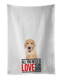 NEW Golden Retriever Fawn #2 Kitchen Towel Set of 2 White Dish Towels Decorative Bathroom Hand towel for Hand, Face, Hair, Yoga, Tea, Dishcloth