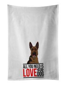 NEW German Shepherd Black and Tan #2 Kitchen Towel Set of 2 White Dish Towels Decorative Bathroom Hand towel for Hand, Face, Hair, Yoga, Tea